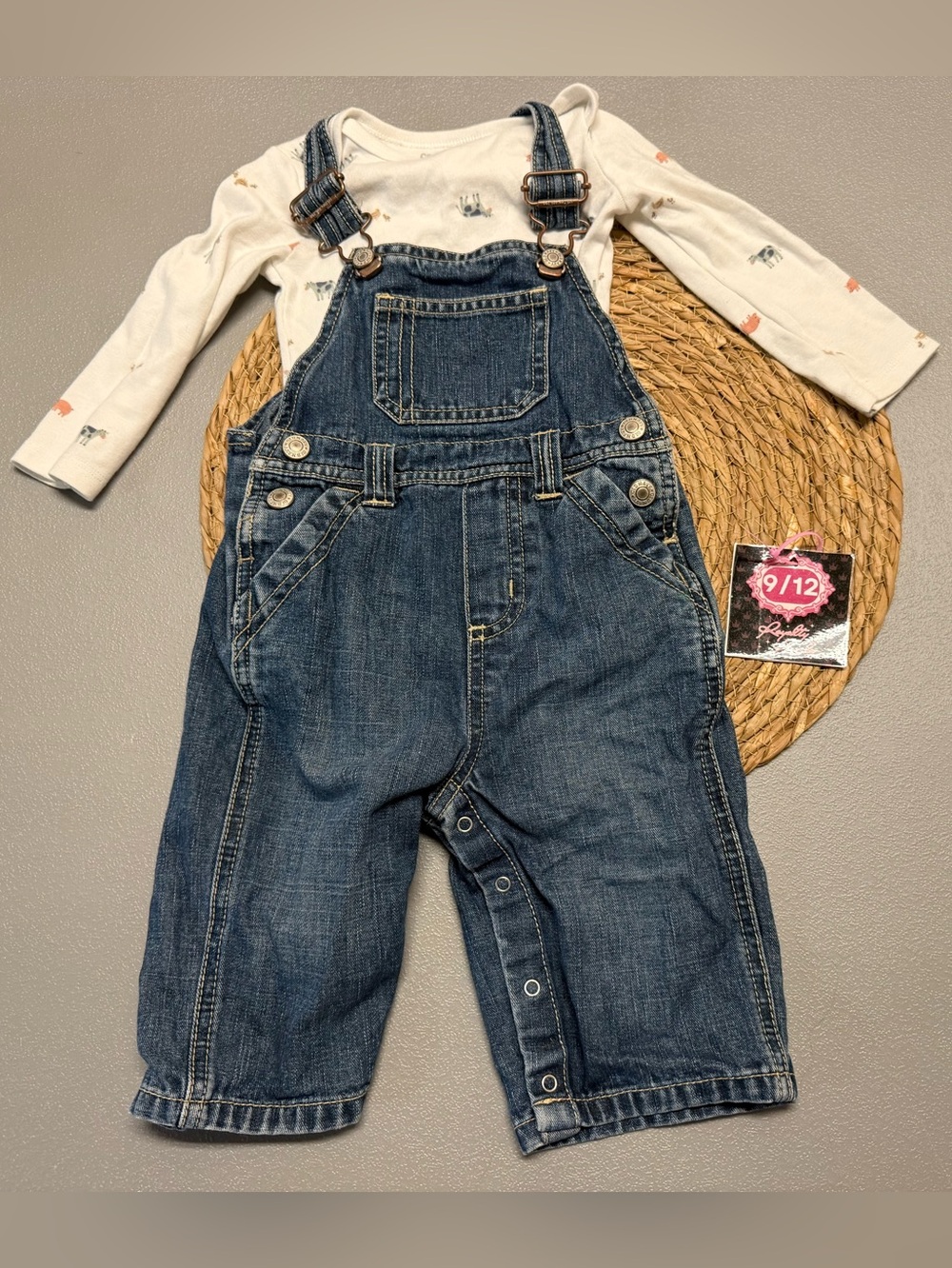 Old Navy Dark Blue Denim Overalls for Kids